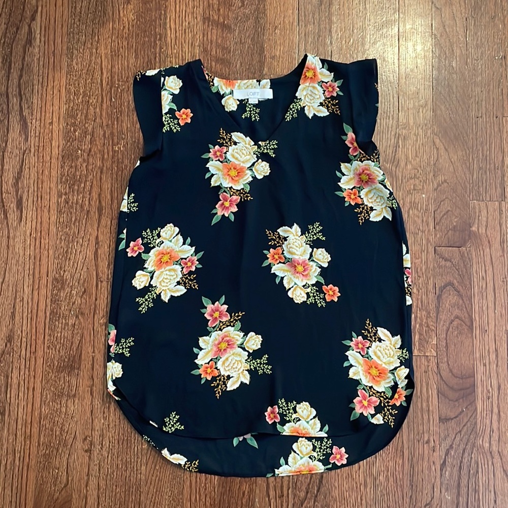 Loft Flutter Sleeve Top - image 1